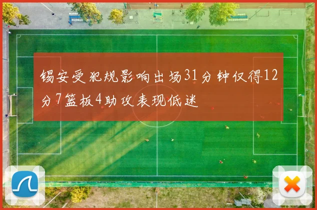 锡安受犯规影响出场31分钟仅得12分7篮板4助攻表现低迷